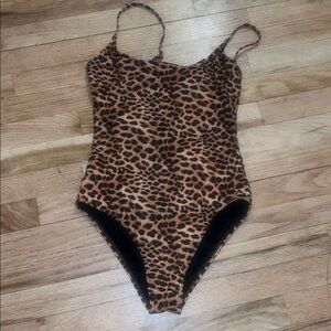 Leopard Print One-Piece Swimsuit